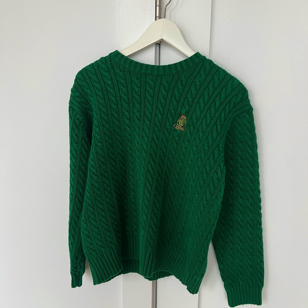 Ralph Lauren Green Knit Chunky Sweater